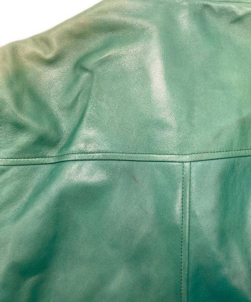 Schott（ショット）Schott (ショット) レザーライダースジャケット グリーン サイズ:Sの古着・服飾アイテム
