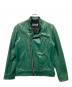 Schott（ショット）の古着「レザーライダースジャケット」｜グリーン