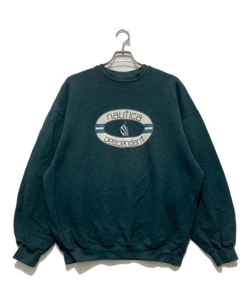 NAUTICA（ノーティカ）NAUTICA (ノーティカ) DESCENDANT (ディセンダント) FLOAT CREW NECK SWET フロートクルーネックスウェット グリーン サイズ:XLの古着・服飾アイテム