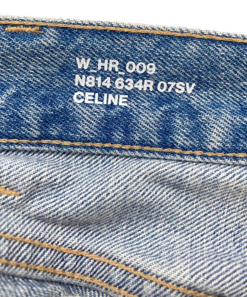 CELINE（セリーヌ）CELINE (セリーヌ) マーガレットトリオンフチェーン付デニムパンツ インディゴ サイズ:27の古着・服飾アイテム