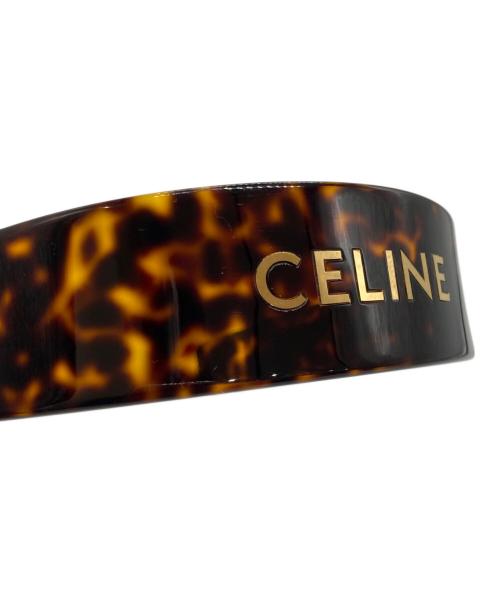 CELINE（セリーヌ）CELINE (セリーヌ) アセテートロゴカチューシャ ブラウン サイズ:実寸サイズをご参照ください。の古着・服飾アイテム