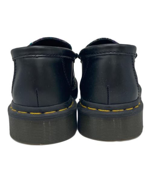 Dr.Martens（ドクターマーチン）Dr.Martens (ドクターマーチン) 花柄ローファー ブラック サイズ:UK6の古着・服飾アイテム