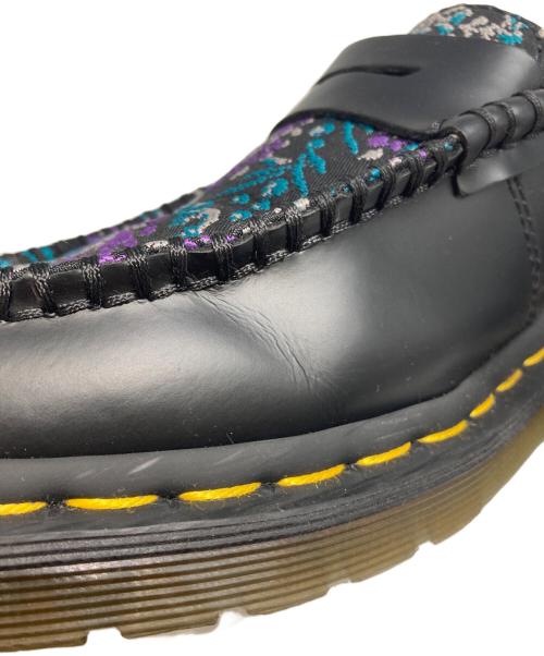 Dr.Martens（ドクターマーチン）Dr.Martens (ドクターマーチン) 花柄ローファー ブラック サイズ:UK6の古着・服飾アイテム