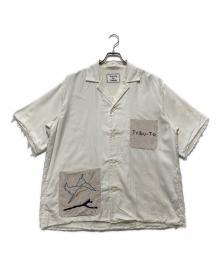 Tribu-To×EDIFICE（トリビュート×エディフィス）の古着「Tribu-To for LA BOUCLE 別注 アニマルズシャツ」｜ホワイト