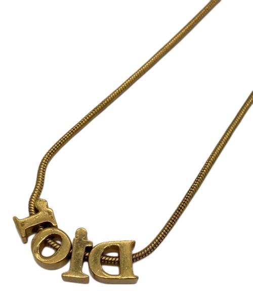 Christian Dior（クリスチャン ディオール）Christian Dior (クリスチャン ディオール) ロゴモチーフネックレス ゴールドの古着・服飾アイテム