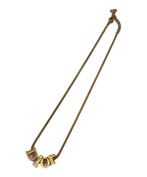Christian Dior（クリスチャン ディオール）Christian Dior (クリスチャン ディオール) ロゴモチーフネックレス ゴールドの古着・服飾アイテム
