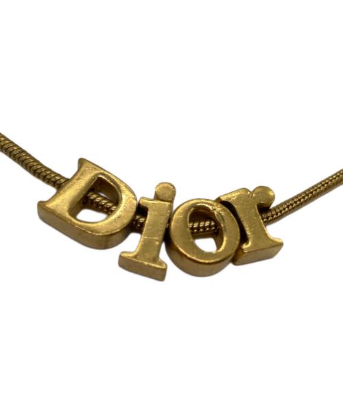 Christian Dior（クリスチャン ディオール）Christian Dior (クリスチャン ディオール) ロゴモチーフネックレス ゴールドの古着・服飾アイテム