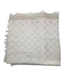 LOUIS VUITTON（ルイ ヴィトン）の古着「ショール･モノグラムシャイン / ストール」｜ホワイト
