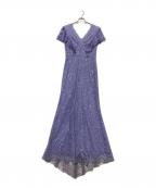 TADASHI SHOJIタダシ ショージ）の古着「ノースリーブレースワンピース TADASHI SHOJI タダシ ショージ」｜パープル