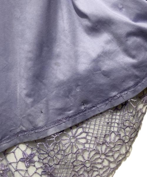 TADASHI SHOJI（タダシ ショージ）TADASHI SHOJI (タダシ ショージ) ノースリーブレースワンピース TADASHI SHOJI タダシ ショージ パープル サイズ:4の古着・服飾アイテム