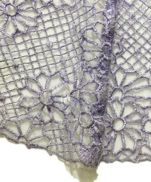 TADASHI SHOJI（タダシ ショージ）TADASHI SHOJI (タダシ ショージ) ノースリーブレースワンピース TADASHI SHOJI タダシ ショージ パープル サイズ:4の古着・服飾アイテム