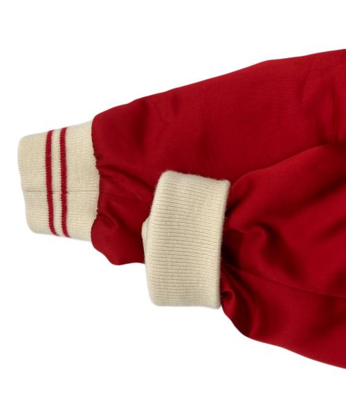 CELINE（セリーヌ）CELINE (セリーヌ) SATIN VERSITY TEDDY JACKET/ サテンバ―シティテディジャケット レッド サイズ:36の古着・服飾アイテム