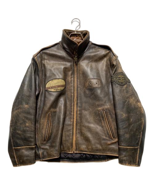 HARLEY-DAVIDSON（ハーレーダビッドソン）HARLEY-DAVIDSON (ハーレーダビッドソン) レザージャケット ブラウン サイズ:Mの古着・服飾アイテム