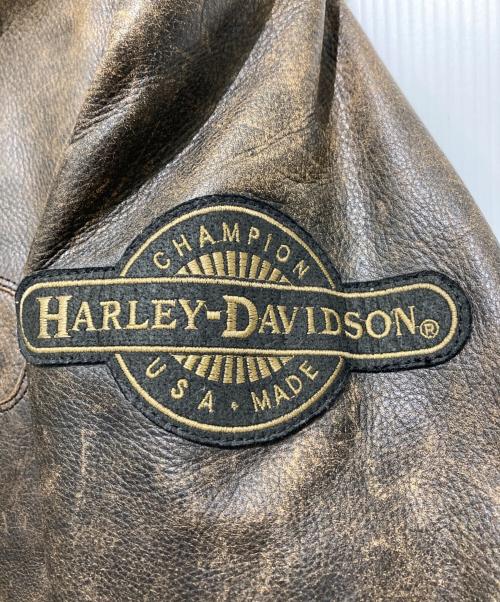 HARLEY-DAVIDSON（ハーレーダビッドソン）HARLEY-DAVIDSON (ハーレーダビッドソン) レザージャケット ブラウン サイズ:Mの古着・服飾アイテム