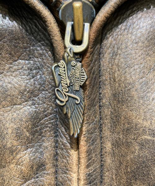 HARLEY-DAVIDSON（ハーレーダビッドソン）HARLEY-DAVIDSON (ハーレーダビッドソン) レザージャケット ブラウン サイズ:Mの古着・服飾アイテム