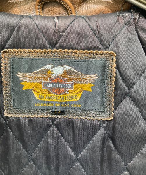 HARLEY-DAVIDSON（ハーレーダビッドソン）HARLEY-DAVIDSON (ハーレーダビッドソン) レザージャケット ブラウン サイズ:Mの古着・服飾アイテム