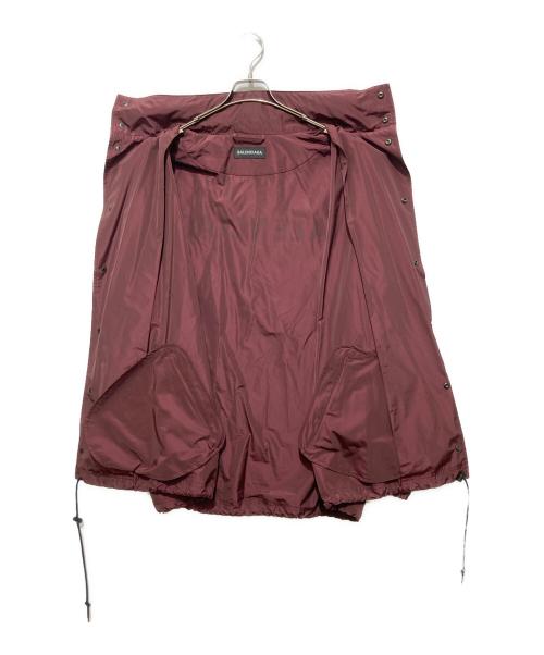 BALENCIAGA（バレンシアガ）BALENCIAGA (バレンシアガ) 19AWバックロゴプリントナイロンブルゾン/ マウンテンパーカー ボルドー サイズ:46の古着・服飾アイテム