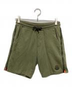 MONCLERモンクレール）の古着「スウェットハーフパンツ」｜グリーン