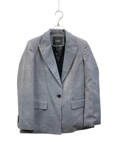 maje（マージュ）maje (マージュ) ダブルジャケット ブルー サイズ:36の古着・服飾アイテム
