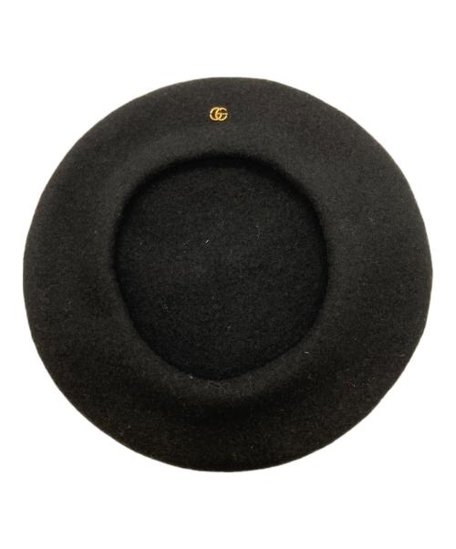GUCCI（グッチ）GUCCI (グッチ) GGロゴベレー帽 ブラック サイズ:Ｍの古着・服飾アイテム