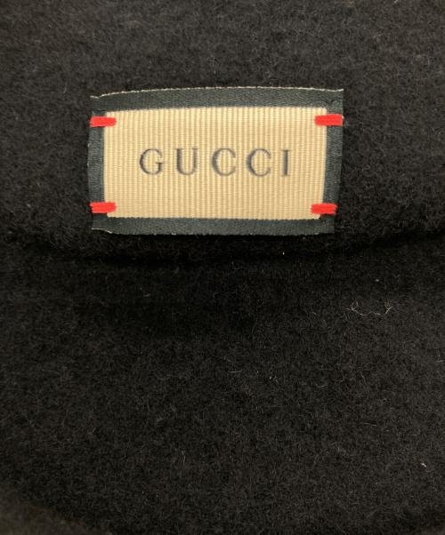 GUCCI（グッチ）GUCCI (グッチ) GGロゴベレー帽 ブラック サイズ:Ｍの古着・服飾アイテム