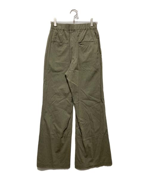 journal standard L'essage（ジャーナルスタンダード レサージュ）journal standard L'essage (ジャーナルスタンダード レサージュ) 綿麻イージーフレアパンツ カーキ サイズ:38の古着・服飾アイテム
