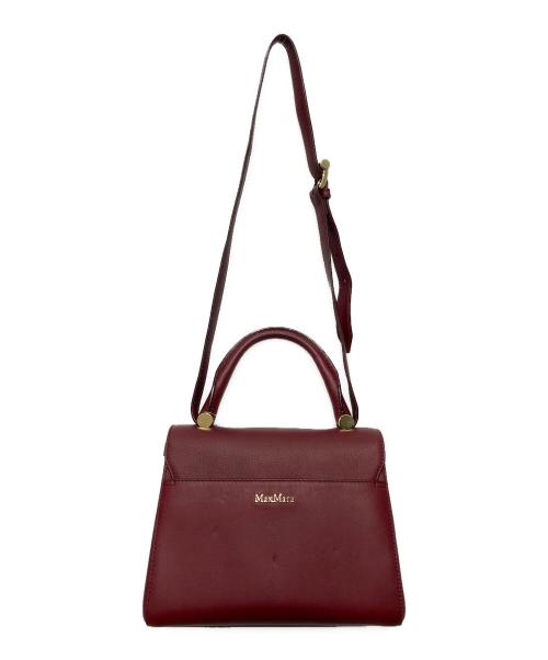 MaxMara（マックスマーラ）MaxMara (マックスマーラ) 2WAYハンドバッグ ショルダーバッグ ボルドーの古着・服飾アイテム
