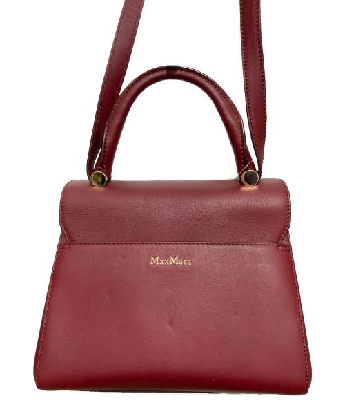 MaxMara（マックスマーラ）MaxMara (マックスマーラ) 2WAYハンドバッグ ショルダーバッグ ボルドーの古着・服飾アイテム
