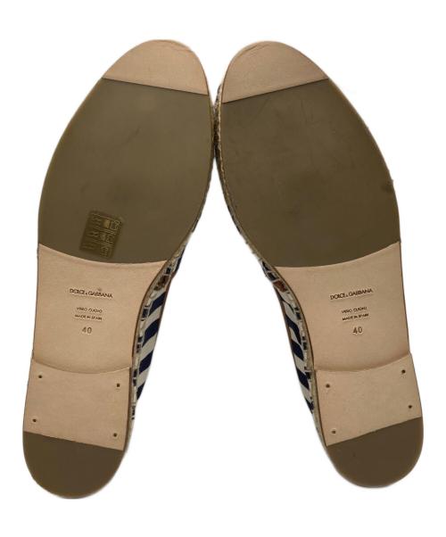 DOLCE & GABBANA（ドルチェ＆ガッバーナ）DOLCE & GABBANA (ドルチェ＆ガッバーナ) エスパドリーユ ホワイト サイズ:40の古着・服飾アイテム