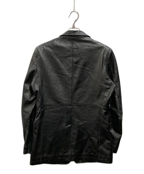GAULTIER HOMME objet（ゴルチエオムオブジェ）GAULTIER HOMME objet (ゴルチエオムオブジェット) ラムレザー3Bジャケット ブラック サイズ:48の古着・服飾アイテム