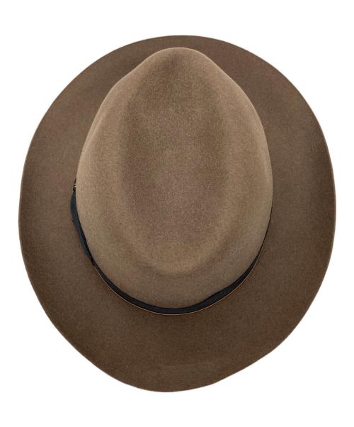 BORSALINO（ボルサリーノ）BORSALINO (ボルサリーノ) 中折れハット ブラウン サイズ:60の古着・服飾アイテム