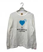 HUMAN MADE×BLUE BOTTLEヒューマンメイド×ブルーボトル）の古着「ロングスリーブカットソー」｜ホワイト