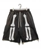 DISCOVEREDディスカバード）の古着「BONE IN SWEAT SHORTS / ボーンインスウェットショーツ」｜グレー