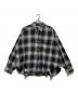 elephant TRIBAL fabrics（エレファントトライバルファブリックス）の古着「GATHER OMBRE CHECK BD SHIRT ギャザーオンブレチェックボタンダウンシャツ」｜グレー