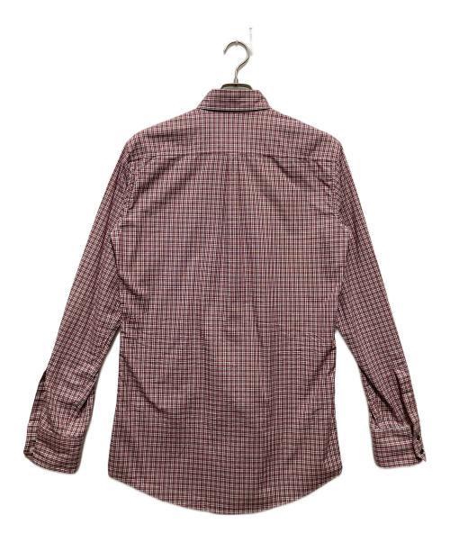 DSQUARED2（ディースクエアード）DSQUARED2 (ディースクエアード) 長袖チェックシャツ/ボタンダウンシャツ レッド サイズ:48の古着・服飾アイテム