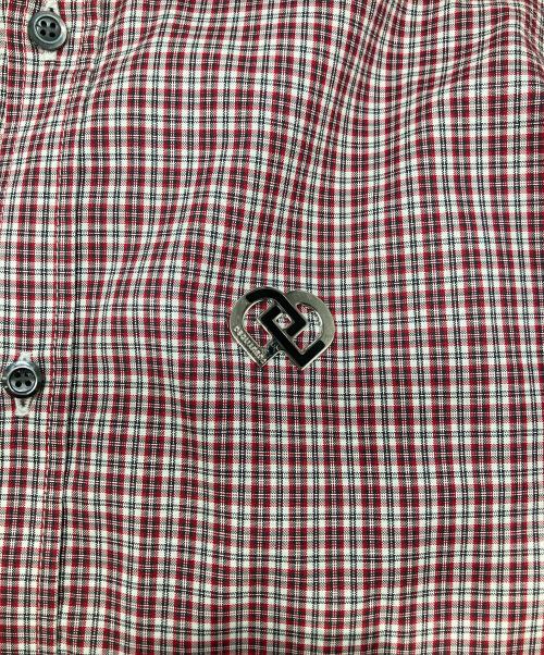 DSQUARED2（ディースクエアード）DSQUARED2 (ディースクエアード) 長袖チェックシャツ/ボタンダウンシャツ レッド サイズ:48の古着・服飾アイテム