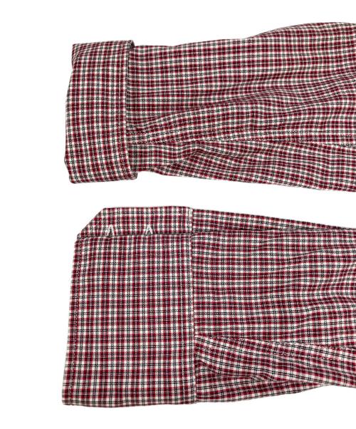 DSQUARED2（ディースクエアード）DSQUARED2 (ディースクエアード) 長袖チェックシャツ/ボタンダウンシャツ レッド サイズ:48の古着・服飾アイテム