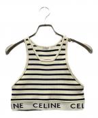 CELINEセリーヌ）の古着「ノースリーブボーダーカットソー」｜ベージュ