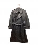 JEAN LOUIS SCHERRERジャンルイ シェレル）の古着「ラムレザートレンチコート」｜ブラック