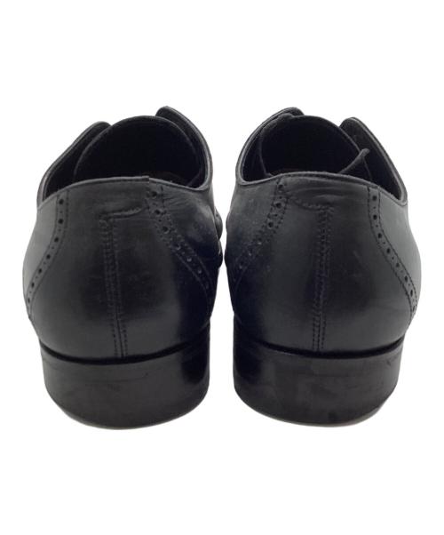 浅草靴誂（アサクサカチョウ）浅草靴誂 (アサクサカチョウ) ストレートチップ 外羽根 レザーシューズ ブラック サイズ:9の古着・服飾アイテム