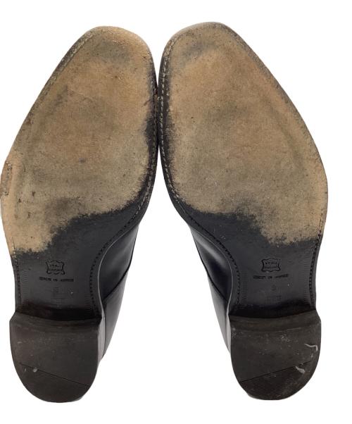 浅草靴誂（アサクサカチョウ）浅草靴誂 (アサクサカチョウ) ストレートチップ 外羽根 レザーシューズ ブラック サイズ:9の古着・服飾アイテム