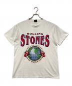 BROCKUM WORLDWIDEブロッカム ワールドワイド）の古着「ROLLING STONES 94-95 WORLD TOURプリントTシャツ / ローリングストーンズ 94-95 ワールドツアー」｜ホワイト