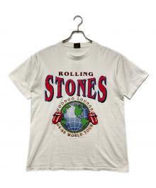 BROCKUM WORLDWIDE（ブロッカム ワールドワイド）の古着「ROLLING STONES 94-95 WORLD TOURプリントTシャツ / ローリングストーンズ 94-95 ワールドツアー」｜ホワイト