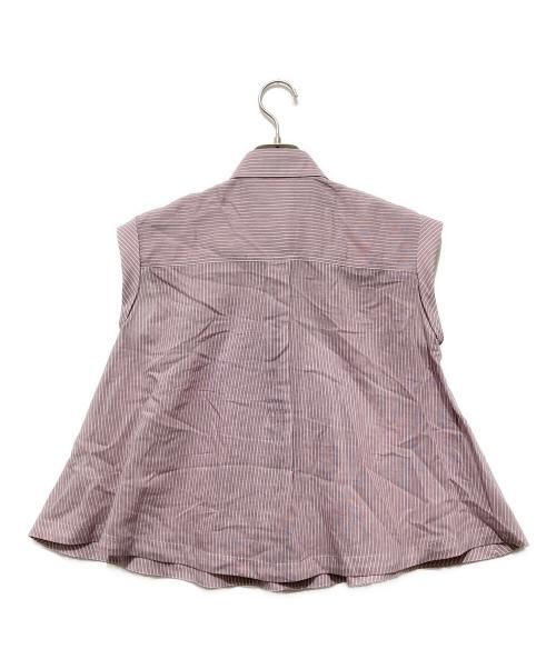 BRUNELLO CUCINELLI（ブルネロクチネリ）BRUNELLO CUCINELLI (ブルネロクチネリ) コットンシルクノースリーブシャツ パープル サイズ:XSの古着・服飾アイテム