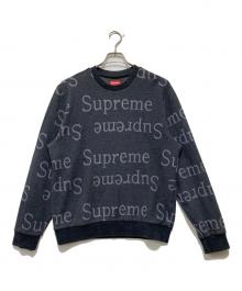 SUPREME（シュプリーム）の古着「18SS Jacquard Logo Crewneck」｜ブラック