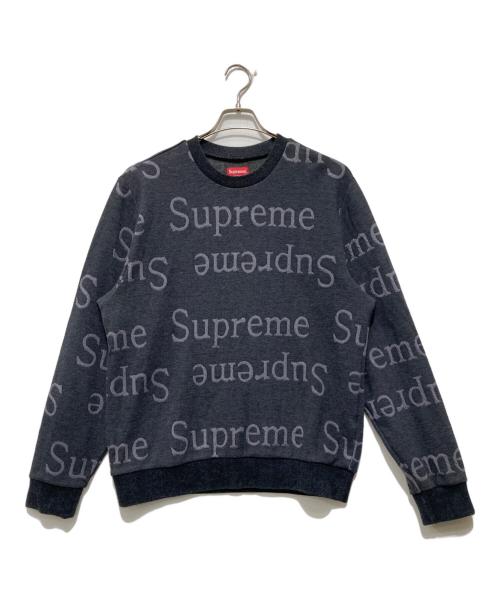 SUPREME（シュプリーム）Supreme (シュプリーム) 18SS Jacquard Logo Crewneck ブラック サイズ:Mの古着・服飾アイテム