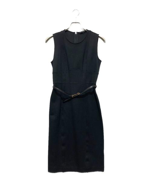 GUCCI（グッチ）GUCCI (グッチ) ホースビットベルト付ノースリーブワンピース ブラック サイズ:Lの古着・服飾アイテム