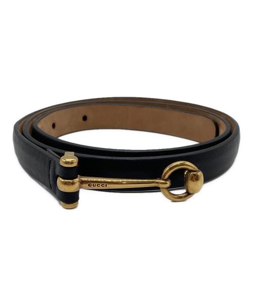 GUCCI（グッチ）GUCCI (グッチ) ホースビットベルト付ノースリーブワンピース ブラック サイズ:Lの古着・服飾アイテム