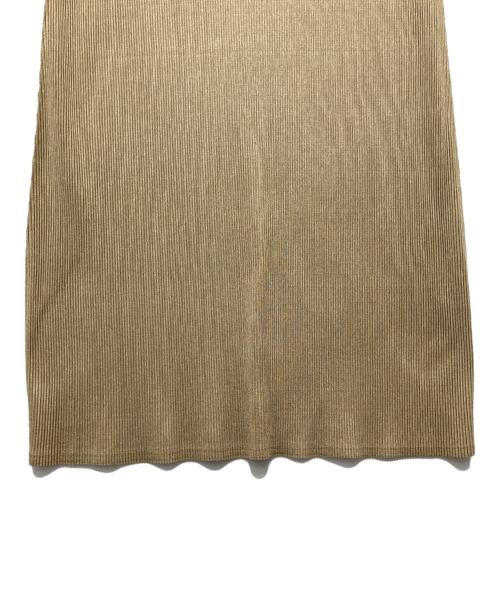 PLEATS PLEASE ISSEI MIYAKE（プリーツプリーズ イッセイミヤケ）PLEATS PLEASE ISSEI MIYAKE (プリーツプリーズ イッセイミヤケ) ノースリーブプリーツワンピース ベージュ サイズ:3の古着・服飾アイテム