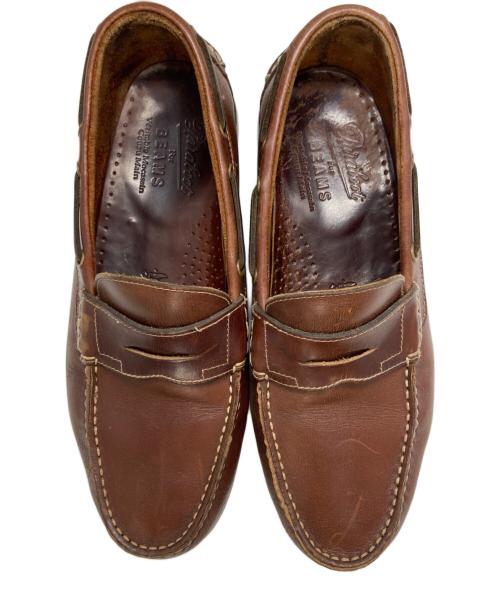 PARABOOT（パラブーツ）PARABOOT (パラブーツ) BEAMS (ビームス) VERITABLE MOCASSIN COUSU MAIN コインローファー ブラウン サイズ:25.0㎝の古着・服飾アイテム